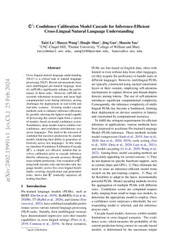 $C^3$: Confidence Calibration Model Cascade for Inference-Efficient
  Cross-Lingual Natural Language Understanding