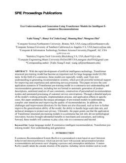 Text Understanding and Generation Using Transformer Models for
  Intelligent E-commerce Recommendations