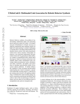 RoboCodeX: Multimodal Code Generation for Robotic Behavior Synthesis