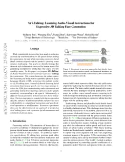 AVI-Talking: Learning Audio-Visual Instructions for Expressive 3D
  Talking Face Generation
