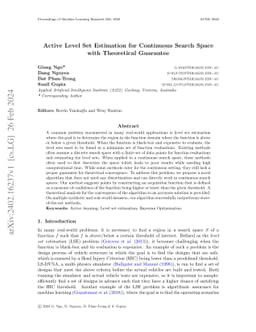 Active Level Set Estimation for Continuous Search Space with Theoretical
  Guarantee