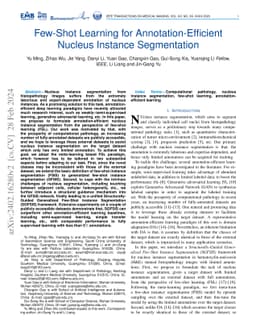 Few-Shot Learning for Annotation-Efficient Nucleus Instance Segmentation