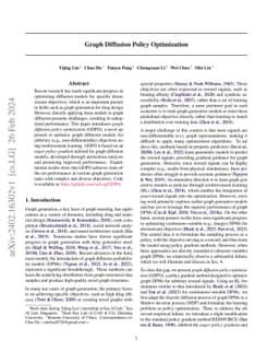 Graph Diffusion Policy Optimization