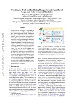 Unveiling the Truth and Facilitating Change: Towards Agent-based
  Large-scale Social Movement Simulation