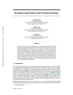 Boosting Graph Pooling with Persistent Homology