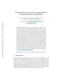 Placing Objects in Context via Inpainting for Out-of-distribution
  Segmentation