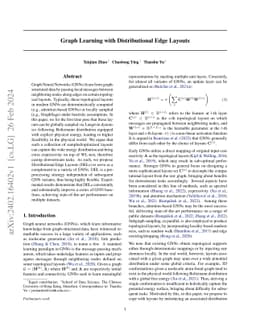 Graph Learning with Distributional Edge Layouts