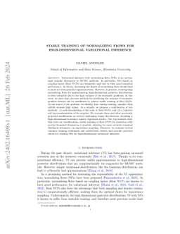 Stable Training of Normalizing Flows for High-dimensional Variational
  Inference