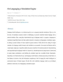 On Languaging a Simulation Engine