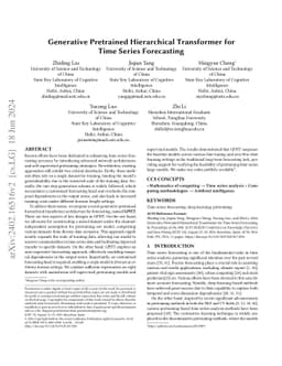 Generative Pretrained Hierarchical Transformer for Time Series
  Forecasting