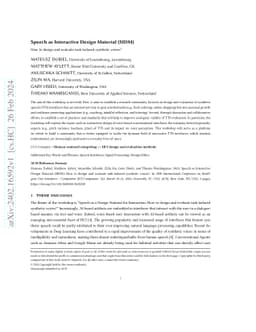 Speech as Interactive Design Material (SIDM): How to design and evaluate
  task-tailored synthetic voices?