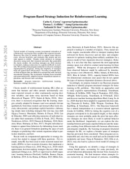 Program-Based Strategy Induction for Reinforcement Learning