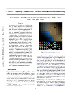 Craftax: A Lightning-Fast Benchmark for Open-Ended Reinforcement
  Learning