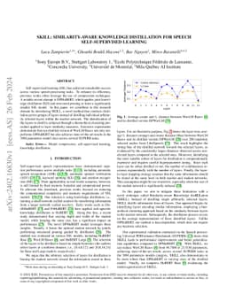 SKILL: Similarity-aware Knowledge distILLation for Speech
  Self-Supervised Learning