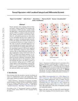 Neural Operators with Localized Integral and Differential Kernels