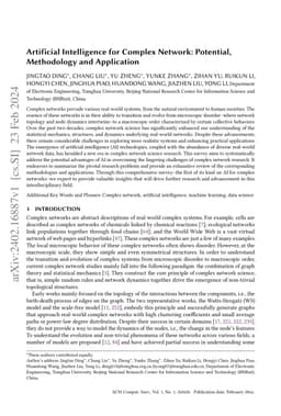 Artificial Intelligence for Complex Network: Potential, Methodology and
  Application