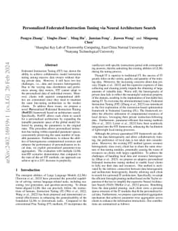 Personalized Federated Instruction Tuning via Neural Architecture Search