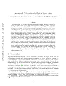 Algorithmic Arbitrariness in Content Moderation