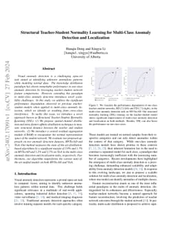 Structural Teacher-Student Normality Learning for Multi-Class Anomaly
  Detection and Localization