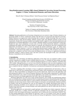 Deep Reinforcement Learning (DRL)-based Methods for Serverless Stream
  Processing Engines: A Vision, Architectural Elements, and Future Directions