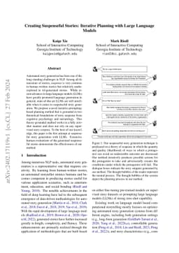 Creating Suspenseful Stories: Iterative Planning with Large Language
  Models