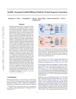 TaxDiff: Taxonomic-Guided Diffusion Model for Protein Sequence
  Generation
