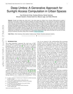 Deep Umbra: A Generative Approach for Sunlight Access Computation in
  Urban Spaces