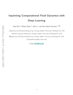 Inpainting Computational Fluid Dynamics with Deep Learning