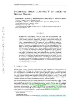 Measuring Vision-Language STEM Skills of Neural Models