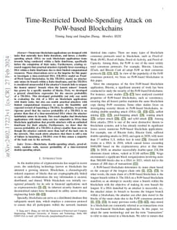 Time-Restricted Double-Spending Attack on PoW-based Blockchains