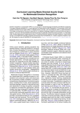 Curriculum Learning Meets Directed Acyclic Graph for Multimodal Emotion
  Recognition