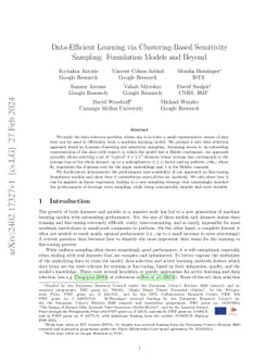 Data-Efficient Learning via Clustering-Based Sensitivity Sampling:
  Foundation Models and Beyond