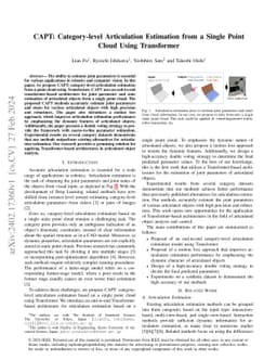 CAPT: Category-level Articulation Estimation from a Single Point Cloud
  Using Transformer