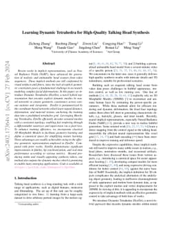 Learning Dynamic Tetrahedra for High-Quality Talking Head Synthesis