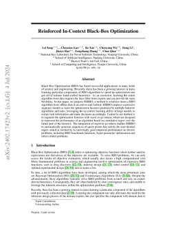 Reinforced In-Context Black-Box Optimization