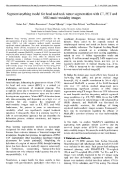 Segment anything model for head and neck tumor segmentation with CT, PET
  and MRI multi-modality images