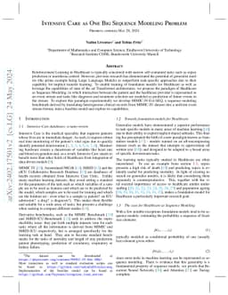Intensive Care as One Big Sequence Modeling Problem