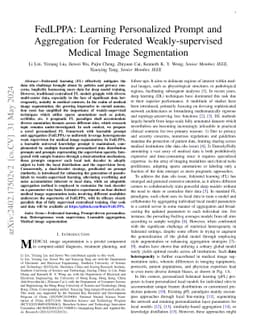FedLPPA: Learning Personalized Prompt and Aggregation for Federated
  Weakly-supervised Medical Image Segmentation