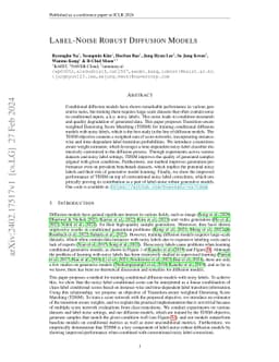 Label-Noise Robust Diffusion Models