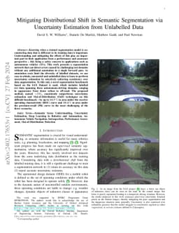 Mitigating Distributional Shift in Semantic Segmentation via Uncertainty
  Estimation from Unlabelled Data