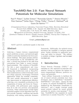 TorchMD-Net 2.0: Fast Neural Network Potentials for Molecular
  Simulations