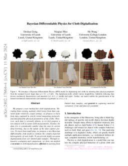 Bayesian Differentiable Physics for Cloth Digitalization