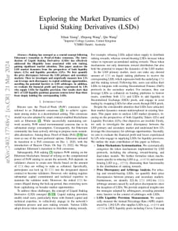 Exploring the Market Dynamics of Liquid Staking Derivatives (LSDs)
