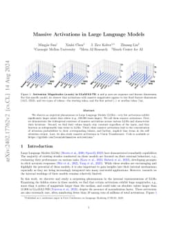 Massive Activations in Large Language Models