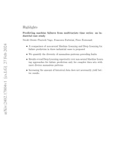 Predicting machine failures from multivariate time series: an industrial
  case study
