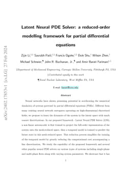 Latent Neural PDE Solver: a reduced-order modelling framework for partial differential equations
