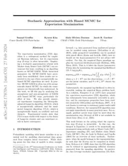 Stochastic Approximation with Biased MCMC for Expectation Maximization