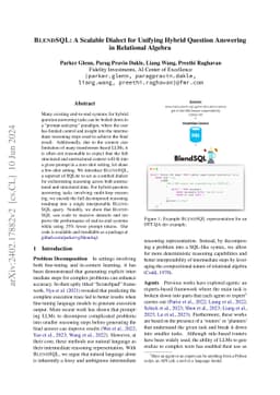 BlendSQL: A Scalable Dialect for Unifying Hybrid Question Answering in
  Relational Algebra