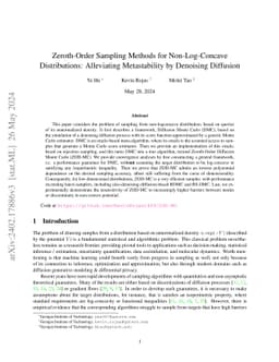 Zeroth-Order Sampling Methods for Non-Log-Concave Distributions:
  Alleviating Metastability by Denoising Diffusion