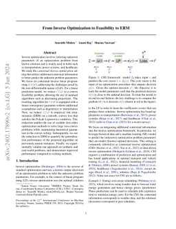 From Inverse Optimization to Feasibility to ERM